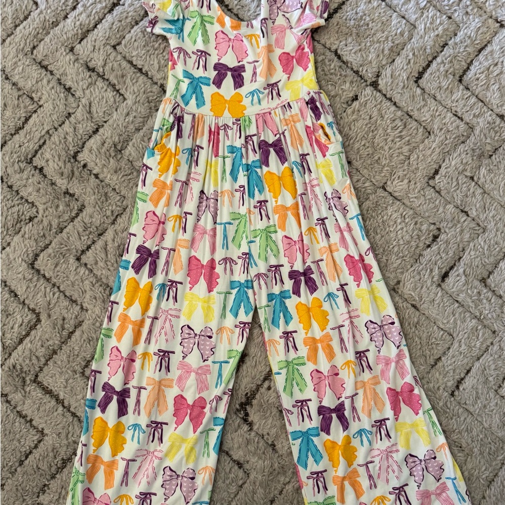 SweetHoney Multicolor Bow Romper - Picture 4 of 5